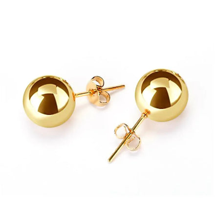 Wholesale Piercing Jewelry 14k Real Gold Gold Ball Stud Earrings