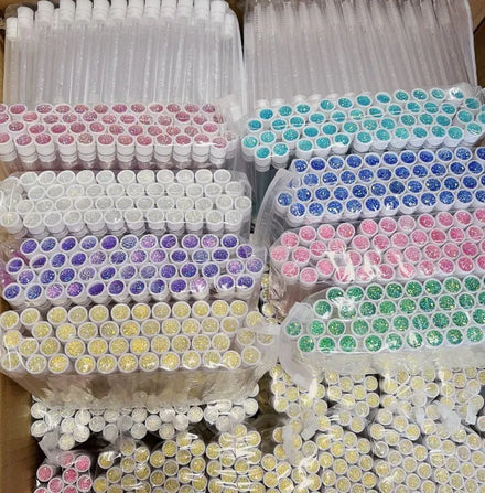 Wholesale Disposable Mascara Wands with Tube and Diamond for Lash Extensions Mascara Wands Tubes Spoolie Diamond Mascara Wands