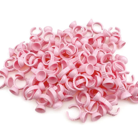 Wholesale Plastic Glue Ring for Grafing Eyelash Extensions White pink Glue Cup Ring Holder for Lash Extensions Glue Ring