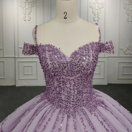 9971 New Puffy Sleeve Prom Dress Long Sweetheart Sequin Beads Princess Evening Gowns