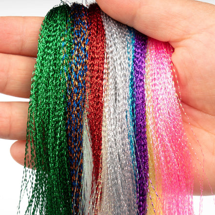 Flash Tinsel Multicolor Crystal Flashabou Flys Lures Fly Fishing Trout Holographic for Tying Jig Hook Lures