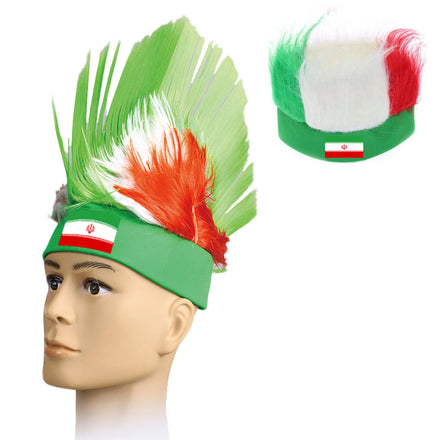 Mexico Soccer Fans Headband Cockscomb Wigs Football Rugby Fan Cheering Props Baseball Fisherman Hat Cap High Hats