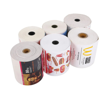 80*80mm 57*40mm Custom Logo Printing Cashier Receipt Rolls Thermal Paper