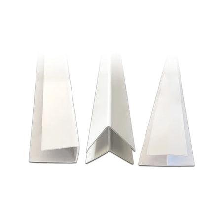 Ruizhan PVC L-Type Plastic Angle Bar Extrusion L Shaped PVC Profile Custom Plastic Extrusion Building Plastic Trim Strip