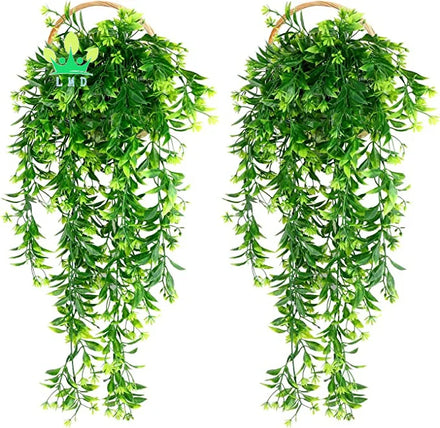Artificial Hanging Vines Plastic Ivy Artificial Vine Indoor and Outdoor Wedding Garden Hanging Basket Decorations