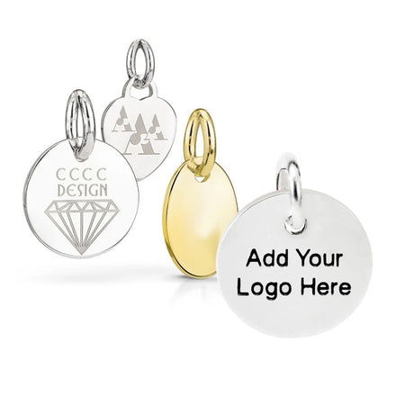 Cheap Bulk Custom Designer Metal Jewelry logo Charm for Bracelet