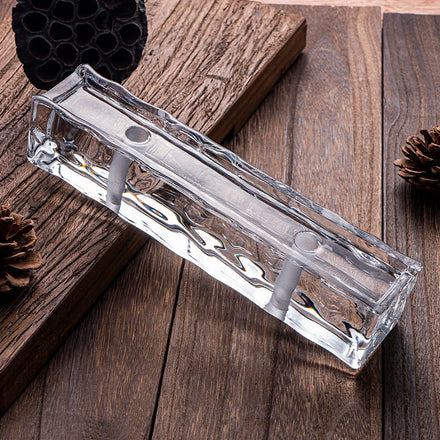 50*50*240mm Clear Glass Bricks with Holes Polished Durable Wall Building Blocks for Living Room & Bathroom Decoration