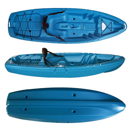 Ridgeside Cheap One Person Kids Touring Canoes and Kayaks Sit on Top Plastic Canoe Kayak HDPE Blow Molded Canoe/Kayak