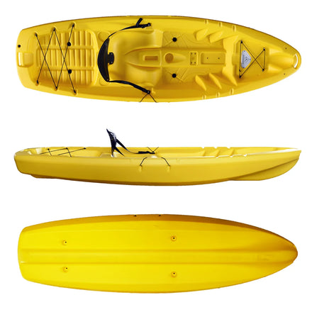 China Factory Price Touring Kids Canoes and Kayaks HDPE Blow Molded Canoe Boat Canoe Kayak Single Seat Sit on Kayak for Sale