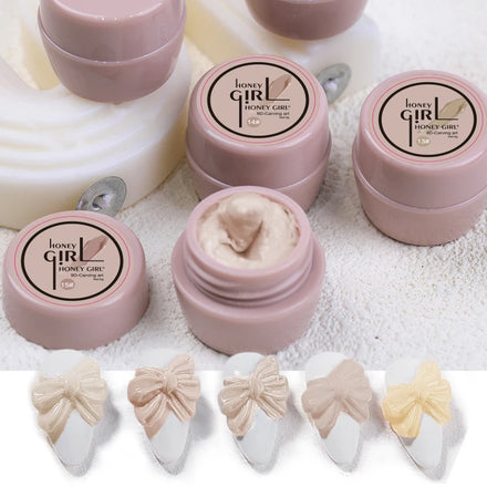 HONEY GIRL DIY Professional French Style Vegan Non-Toxic Eco-Friendly Liquid Long-Lasting 3D Sculpture Carving UV Gel Polish