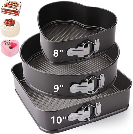 Steel Nonstick Cheesecake Pans Round Cake Molds Removable Bottom Bakeware for Smash Cake Pizzas and Quiches