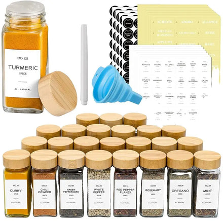 4 Ounce Square Glass Spice Jar Flip Top Lid Machine Made Freshness Preservation Food Contact Safe Waterproof