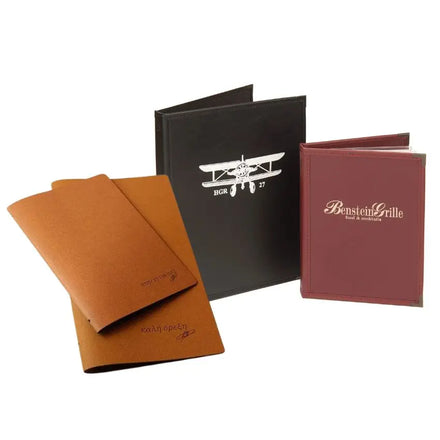 Personalized Restaurant Menu Folder Binder Custom Genuine Leather Menu Covers