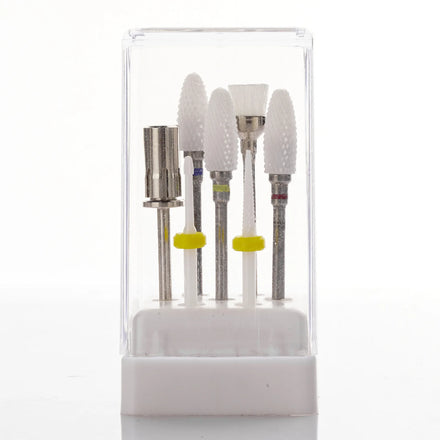 Professional Pedicure &Manicure Tools  Nail  Cuticle Remover 7pcs Ceramic Nail Drill Bits Sets for Nail Drills