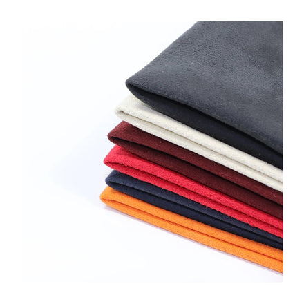 China Supplier Faux Leather Black PU Microfiber Suede Upholstery Fabric for Furniture & Bag Use Eco-Friendly