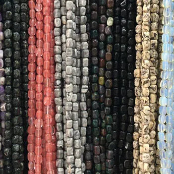 Natural Barrel Gemstone Beads Tumble Nuggets Jasper Beads Tumbled Rounded Rectangle Stone Beads for DIY Jewelry Making 8-14mm