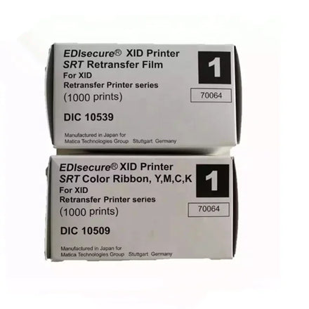 Matica DIC10539 Clear Retransfer Film for Matica XID8100/XID8600 Card Printers Compatible DIC10509 YMCKO Ribbon 1000 Prints/Roll