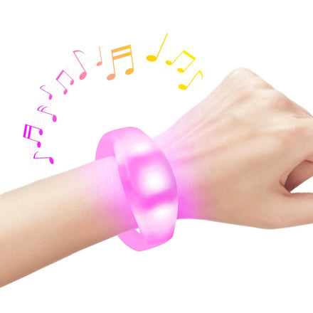 Bracelets Glowing Light up Arm Bands Music Activated Voice Control Led Wristband for Event