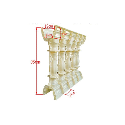 Plastic ABS Baluster Column Moulding for Balcony Decorative Concrete Plaster Balusters Cast in Place Railing Molds for Sale