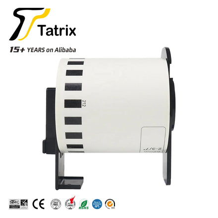 Tatrix DK22212 DK DK-22212 Black on White Shipping Label Thermal Paper Shipping Label Roll for Brother QL-1060N Series Printer