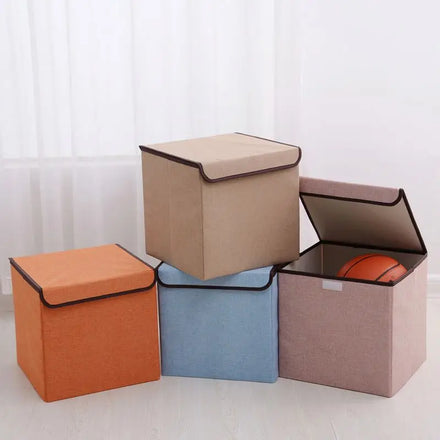 Animal Kids Fabric Storage Organizer Bins with Flip-top Lid Light Weight Large Toy Chest for Toy Book Clothing