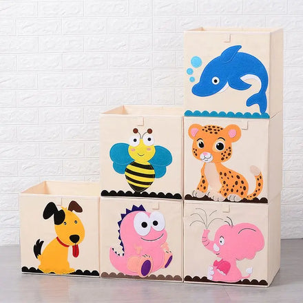 Foldable Animal Toy Storage Box Oxford Cube Chest Basket Organizer Toys Storage Organizer for Kids
