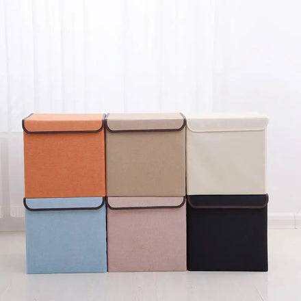 Foldable Animal Storage Bins Basket Cube Kids Toy Box Organizer with Flip-Top Lid and Handles