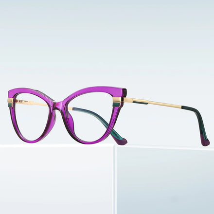 Fashion Cat Eye Women Eyeglasses Frame Blue Light Blocking Optical Glasses Custom Logo Eyewear Optical Spectacles