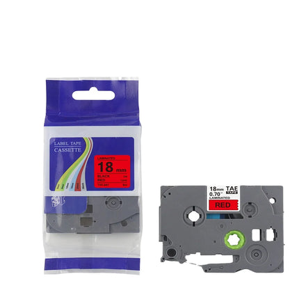 Tatrix TZ441 TZe441 TZ 441 TZe-441 18mm Black on Red Compatible Laminated Label Tape for Brother PT2200 Touch PT-310