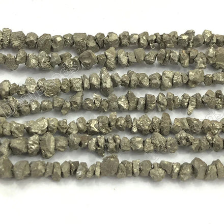 4mm-7mm Hot Sell Freeform Rough Golden Pyrite Gemstone Bead Natural Raw Pyrite Stone Beads for DIY Jewelry Making
