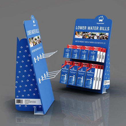 Customized Cardboard Pegboard Countertop Display Stand With Hooks for Retail Hanging Hardware Small Accessories