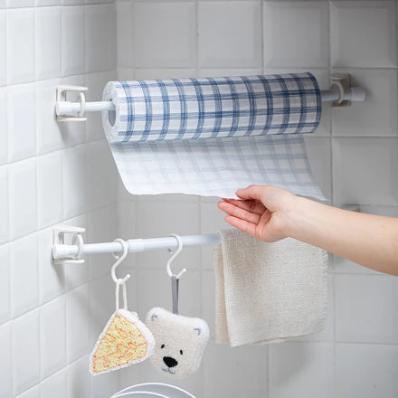 SHIMOYAMA 7 to 47inch Adjustable Curtain Window Rods Extendable Telescopic Width Spring Cupboard Rod Bars for Kitchen Utensils