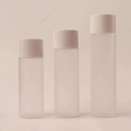 Frosted PET Plastic Toner Bottle for Lotion 100ml 120ml 150ml 200ml Cosmetic Packaging with Silk Screen & Screw Cap