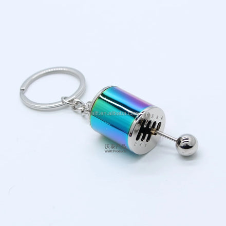Neo Chrome 5 6 Gear Shift Keychain of Car MT Manual Transmission Key Chain