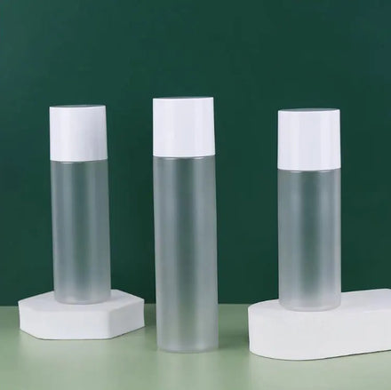 Matte Empty Plastic PET Toner Lotion Bottle 100ml 120ml 150ml Cosmetic Packaging Screen Printing with Screw Cap Refillable