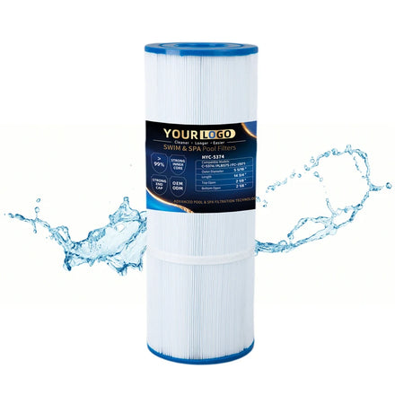 HeeYoo Swimming Pool Filter Compatible 6CH-940/PWW50P3/FC-0359 5/8 ft Cartridge PET+PU Material Blue+White 50-200 Sqft NSF