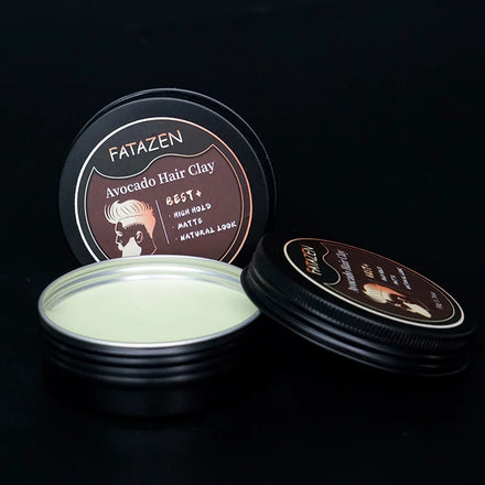 FATAZEN Private Label Avocado Bee Hair Clay for Men Matte Shine Finish Original Strong Hold Styling Wax Pomade Men's Hair Wax