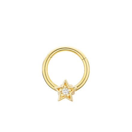 Classic S925 Sterling Silver Rhodium Plated Gold Plated Delicate Star Zircon Women Earrings for Wedding Party Gift Wholesale