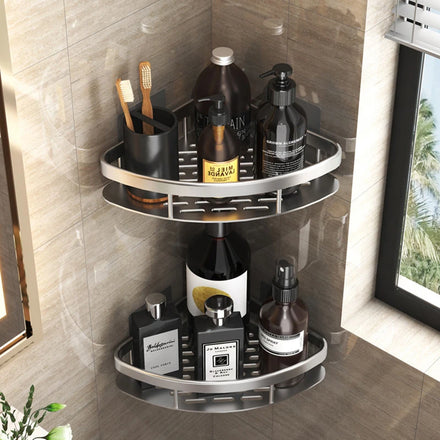 Reasonable Price No Drill Hanging Shelf Soap Holder Caddy Bathroom Shower Organizer Wall Mounted