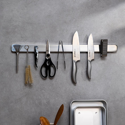 SHIMOYAMA Knife Bar Holder Stainless Steel 304 Magnetic Knife Holder for Wall With Magnetic Metal Strip