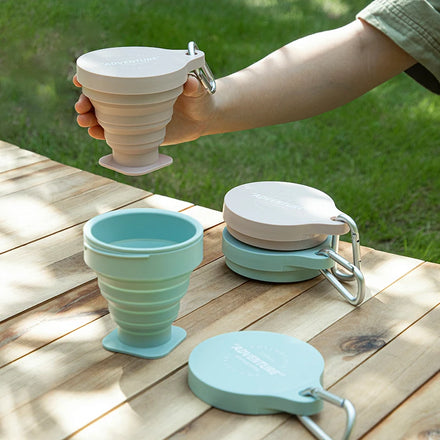 SHIMOYAMA 250ml Outdoor Foldable Cups Party Camping Silicone Cups Mini Retractable Silicone Portable Folding Coffee Cup