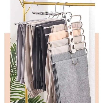 Modern Open Ended Trouser Multifunction Anti Slip Layers Multi Pants Hangers Space Saving