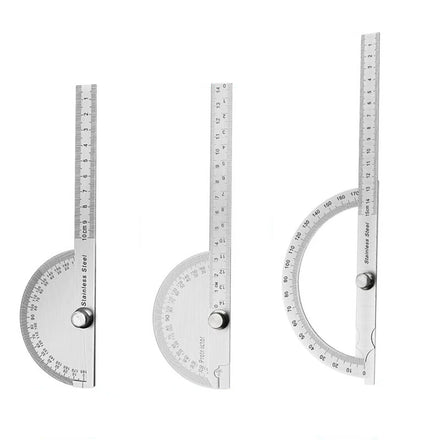 180 Degree Protractor Metal Angle Finder Goniometer Angle Ruler Stainless Steel Woodworking Tools Rotary Measuring Ruler
