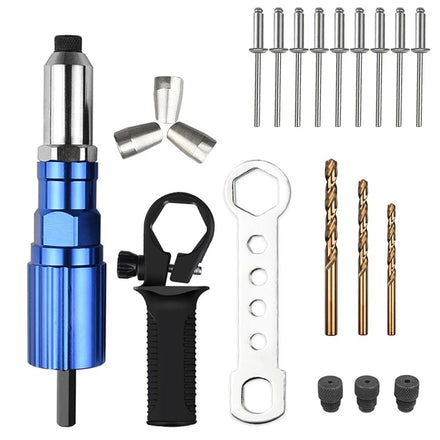 Electric Nut Gun Riveting Tool Cordless Riveting Drill Adaptor Insert Nut Tool Riveting Drill Adapter