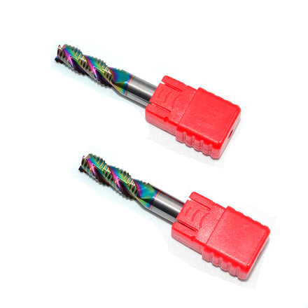 Roughing End Mill HRC55 Solid Carbide 3 Flutes 4 Teeth for Steel Iron Aluminum MDF Fiberglass Acrylic Wood Copper Plastic