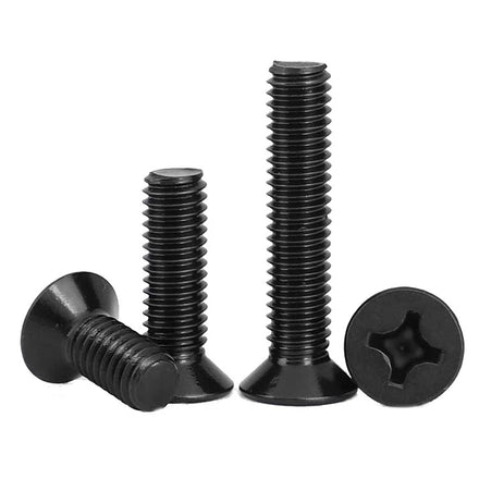 M2 M2.5 M3 M4 M5 M6 DIN 965 Black Stainless Steel 304 Phillips Flat Head Screws Countersunk Head Machine Screws
