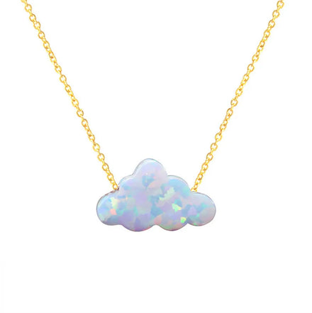 Funny Design Women Necklace Opal Pendant Necklace Cloud Necklace