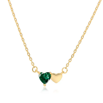 S925 Sterling Silver Colorful Zirconium Student Christmas Gift Heart Women's Jewelry Pretty Woman Necklaces