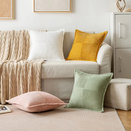 Amity Factory Wholesale 45X45cm Cushion Cover Geometric Designer Corduroy Polyester Throw Pillow Covers for Home Sofa
