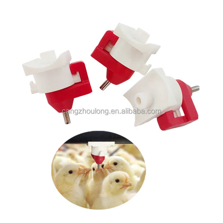 YTU LM47 Automatic Poultry Drinker J-Lock PP Broiler Layer Water Line System Equipment Nipple Drinker Chicken Poultry